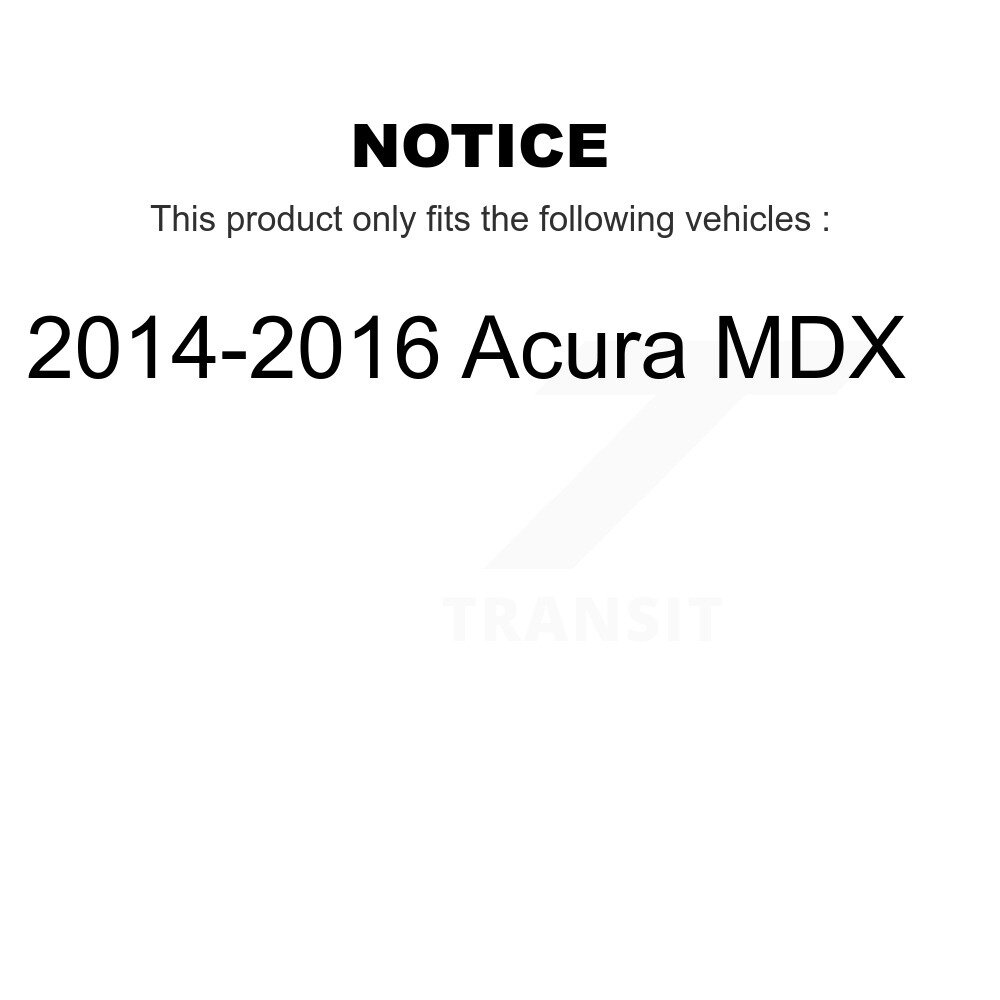 Rear Disc Brake Rotors Pair For 2014-2016 Acura MDX K8-100936 - Image 2