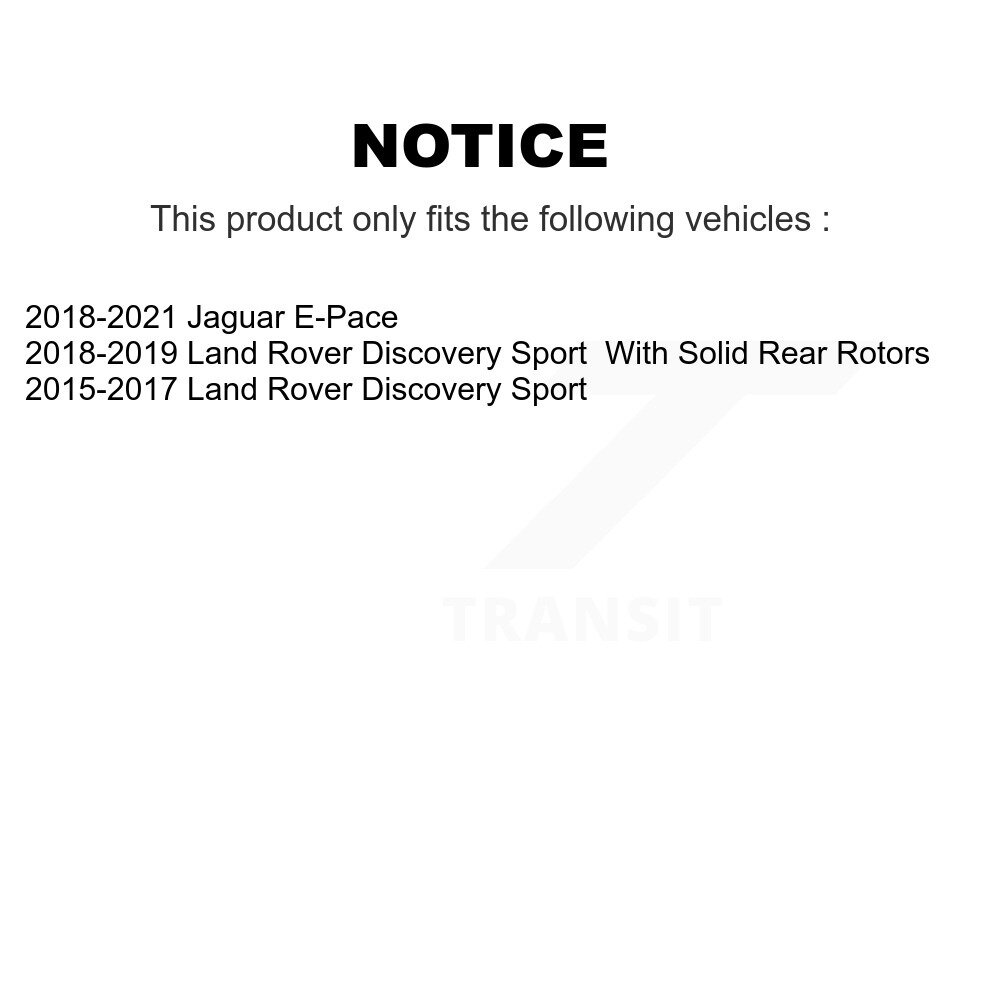 Rear Disc Brake Rotors Pair For Land Rover Discovery Sport Jaguar E-Pace K8-100945 - Image 2