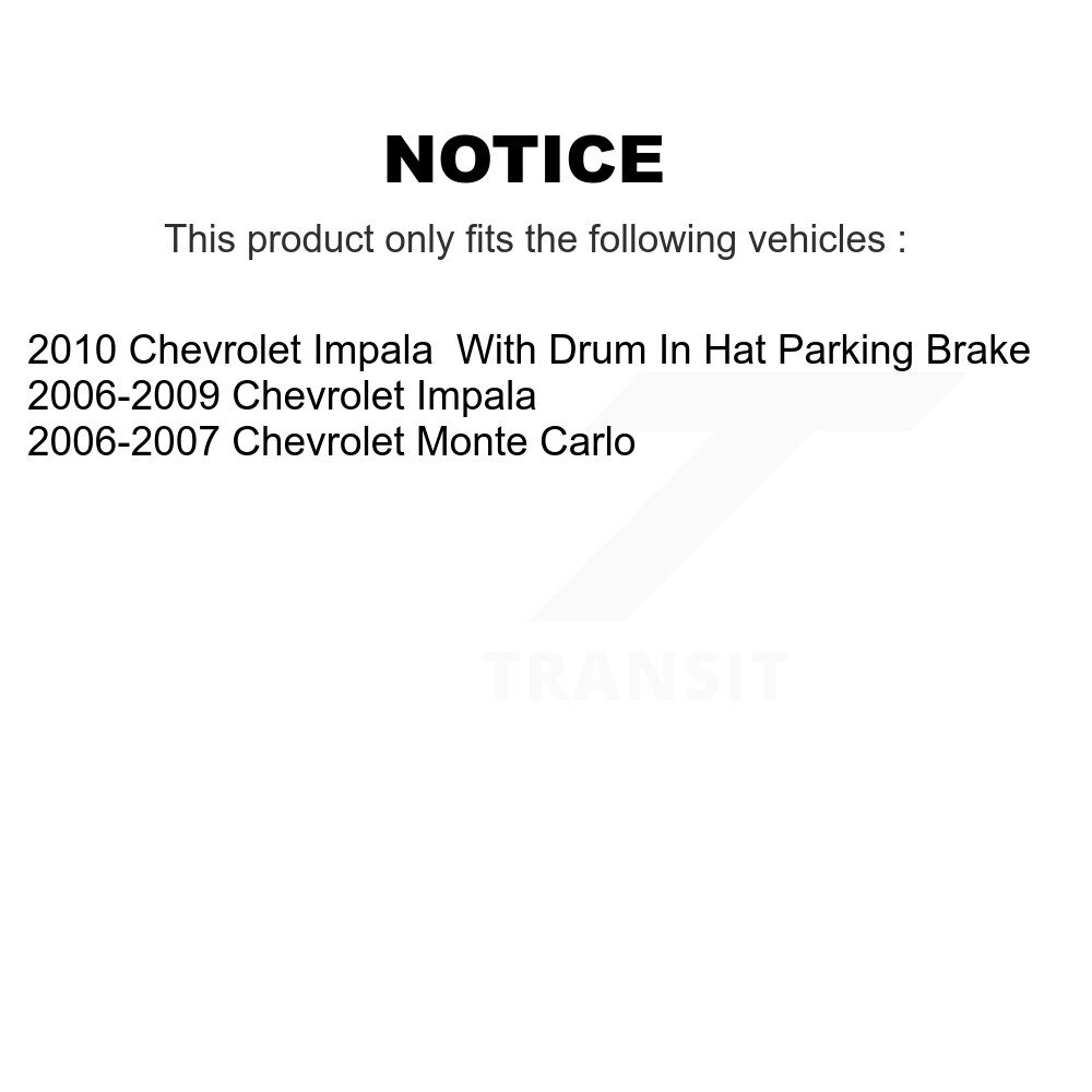 Front Rear Disc Brake Rotors Kit For Chevrolet Impala Monte Carlo K8-101024 - Image 2