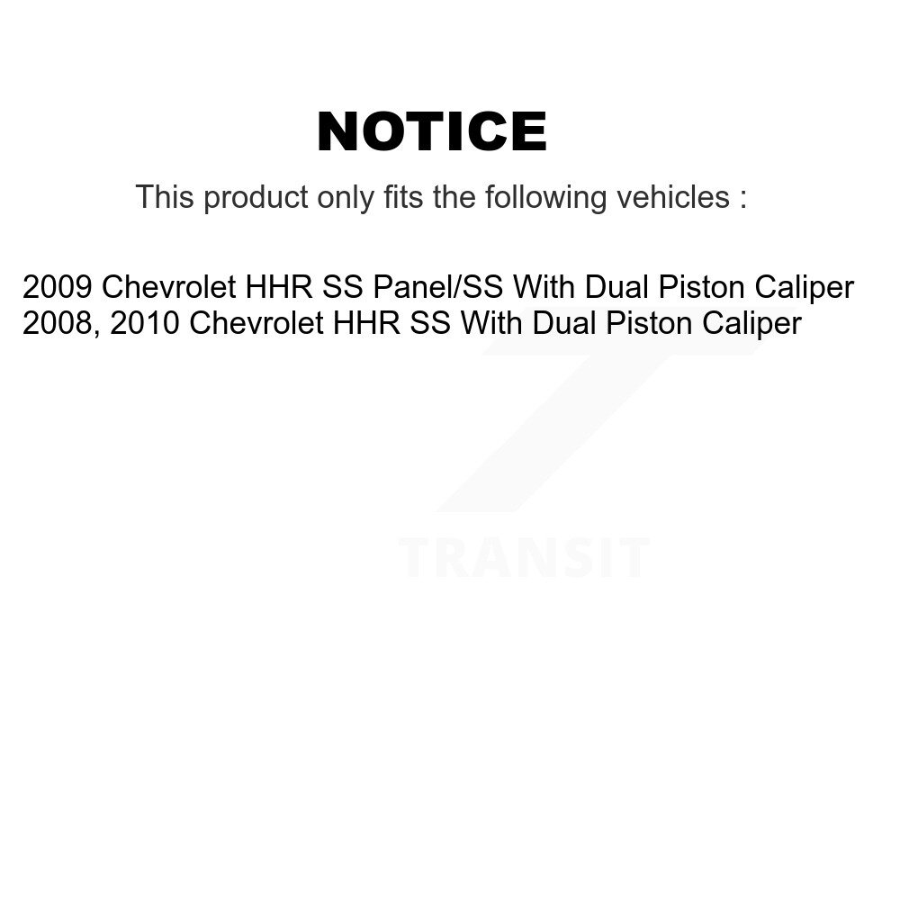 Front Rear Disc Brake Rotors Kit For Chevrolet HHR With Dual Piston Caliper K8-101053 - Image 2