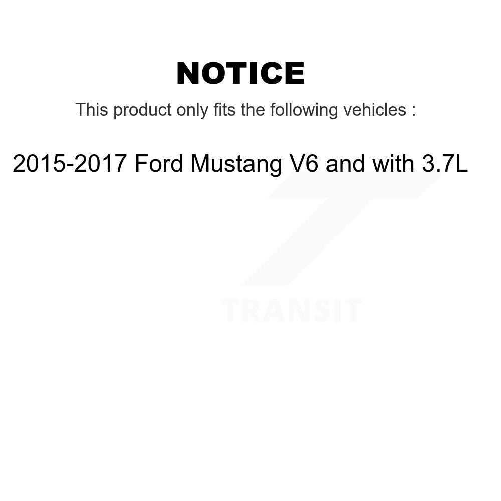 Front Rear Disc Brake Rotors Kit For 2015-2017 Ford Mustang V6 with 3.7L K8-101154 - Image 2