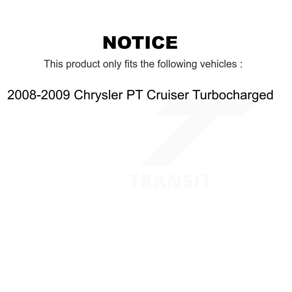 Front Rear Disc Brake Rotors Kit For 2008-2009 Chrysler PT Cruiser Turbocharged K8-101184 - Image 2