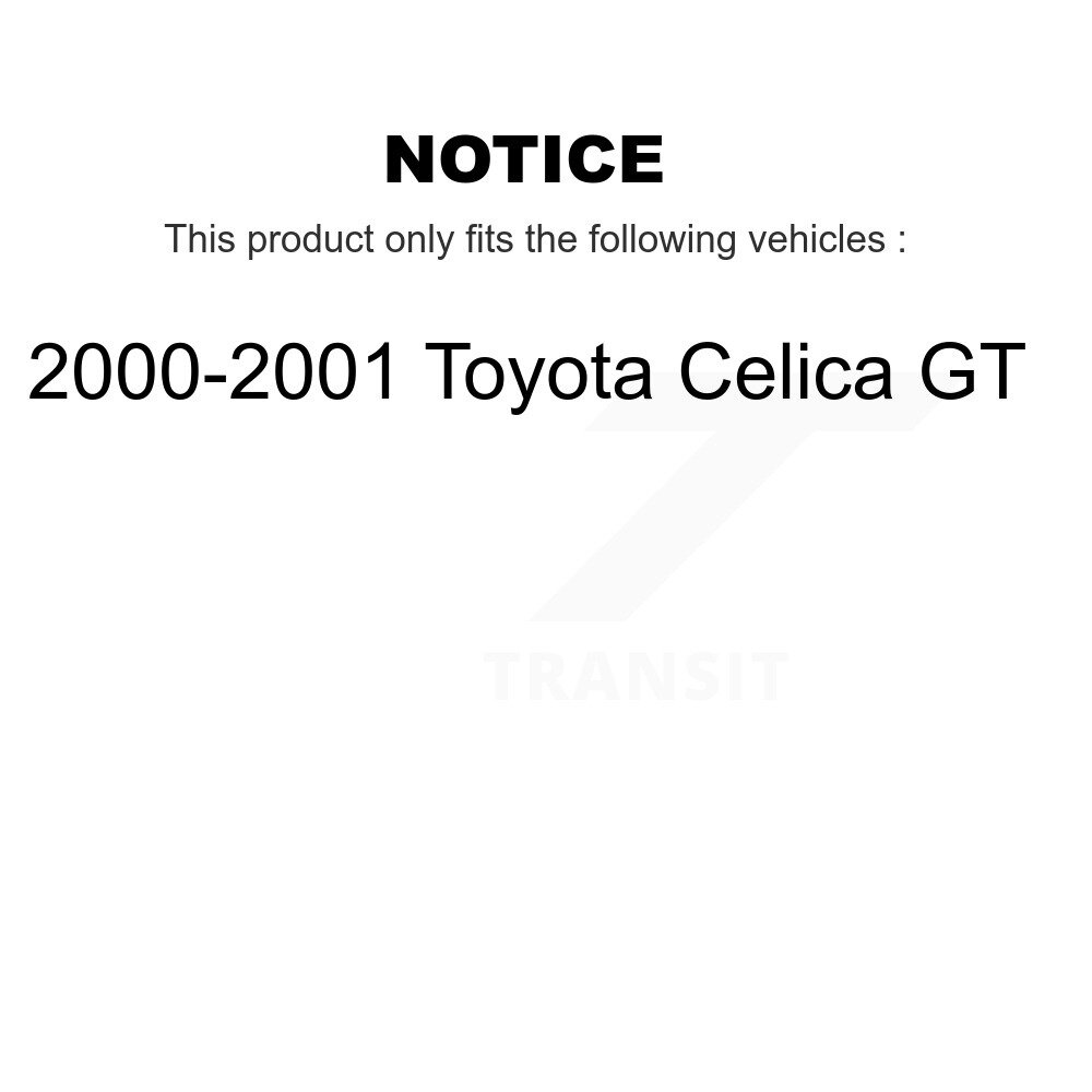 Front Rear Disc Brake Rotors Kit For 2000-2001 Toyota Celica GT K8-101258 - Image 2