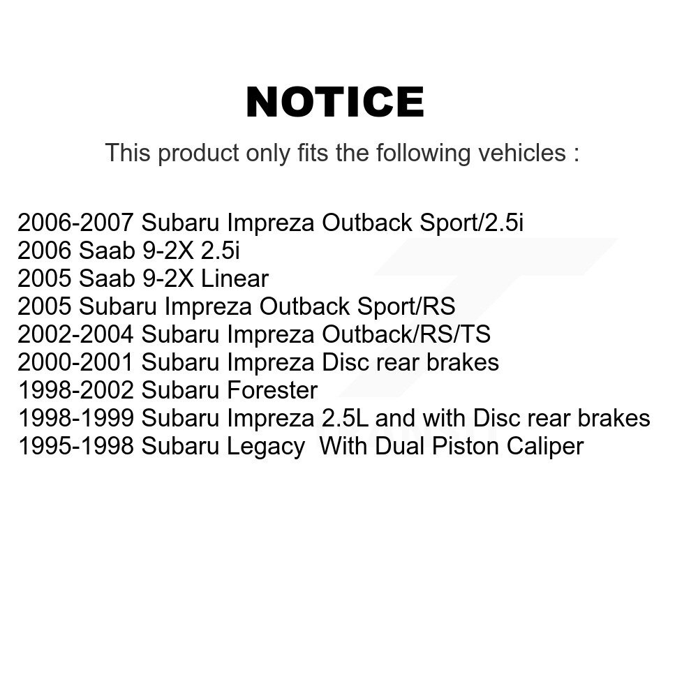 Front Rear Disc Brake Rotors Kit For Subaru Impreza Forester Legacy Saab 9-2X K8-101260 - Image 2
