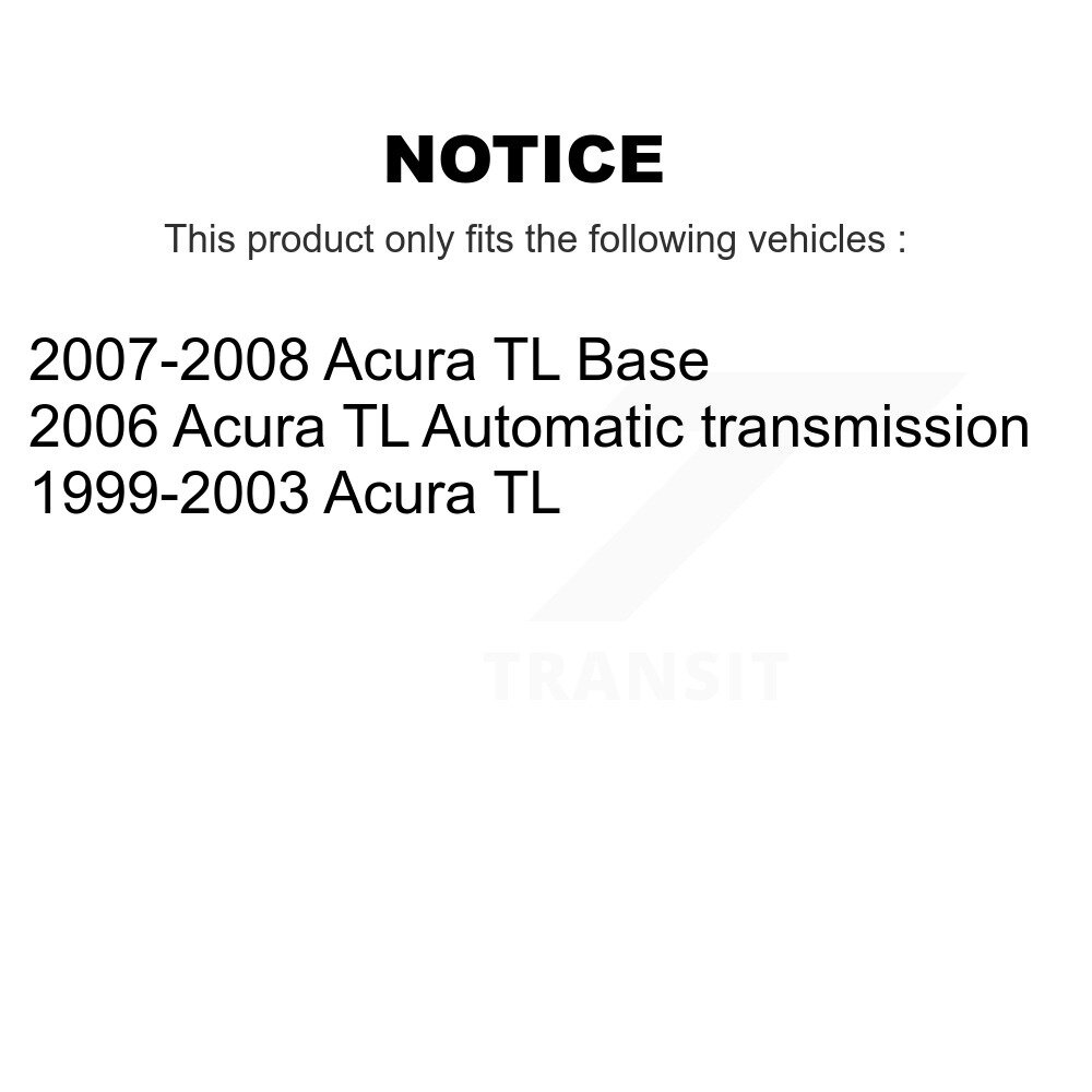 Front Rear Disc Brake Rotors Kit For Acura TL K8-101289 - Image 2