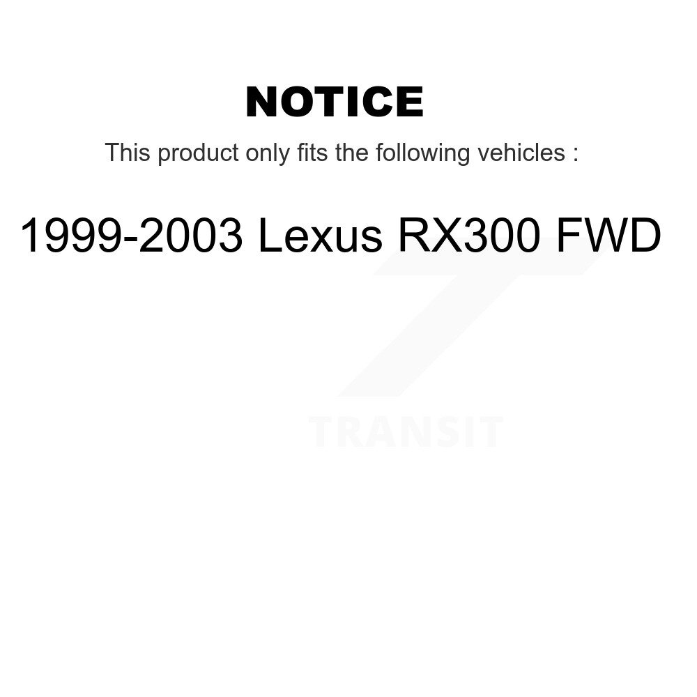 Front Rear Disc Brake Rotors Kit For 1999-2003 Lexus RX300 FWD K8-101294 - Image 2