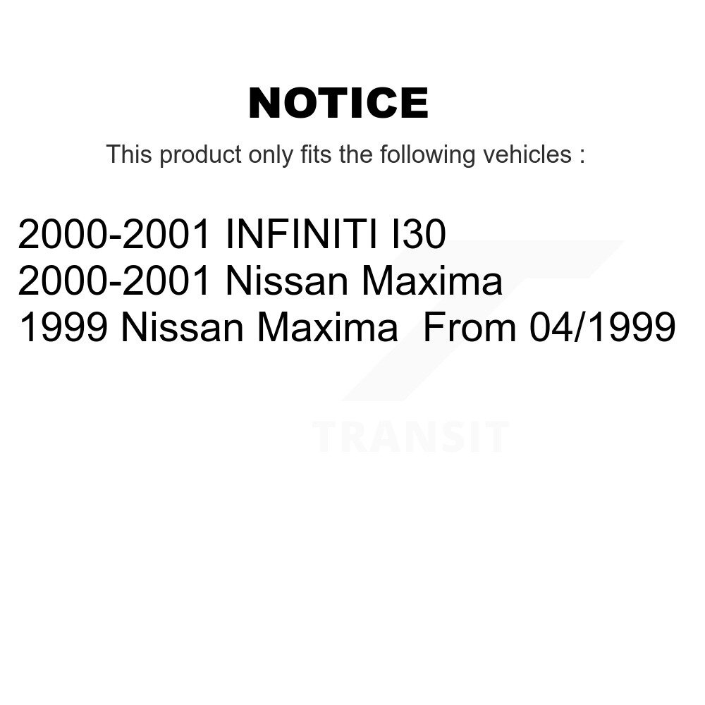 Front Rear Disc Brake Rotors Kit For Nissan Maxima INFINITI I30 K8-101300 - Image 2