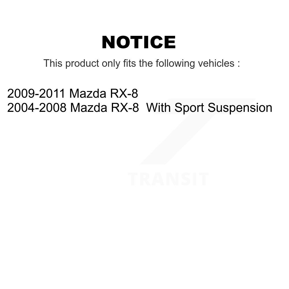 Front Rear Disc Brake Rotors Kit For Mazda RX-8 K8-101388 - Image 2