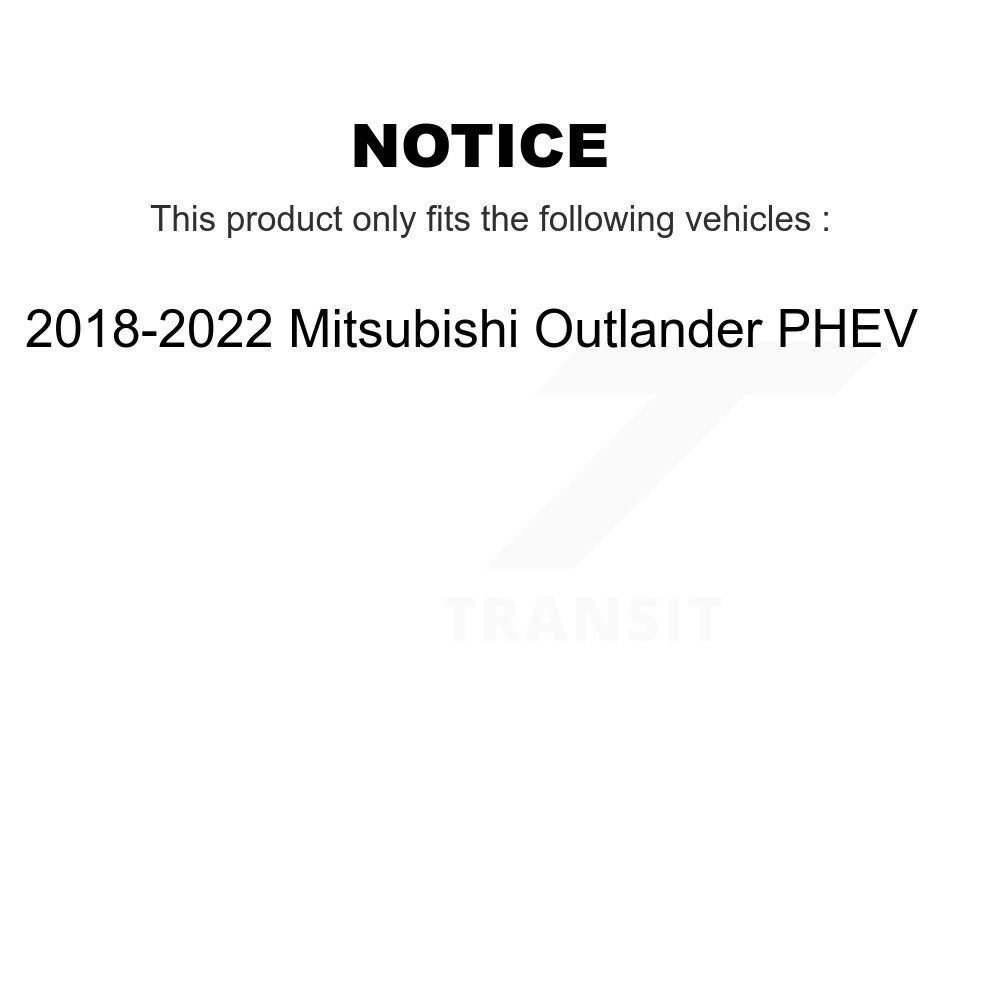 Front Rear Disc Brake Rotors Kit For 2018-2022 Mitsubishi Outlander PHEV K8-101406 - Image 2
