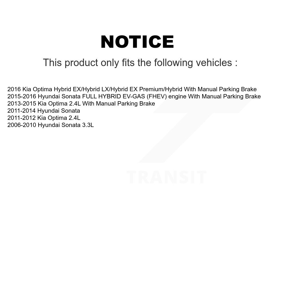 Front Rear Disc Brake Rotors Kit For Hyundai Sonata Kia Optima K8-101446 - Image 2