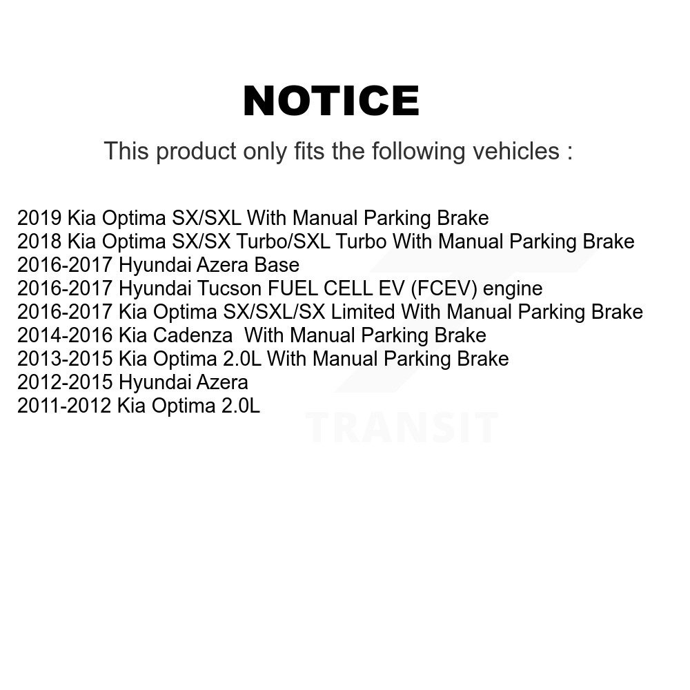 Front Rear Disc Brake Rotors Kit For Hyundai Tucson Kia Optima Cadenza Azera K8-101587 - Image 2