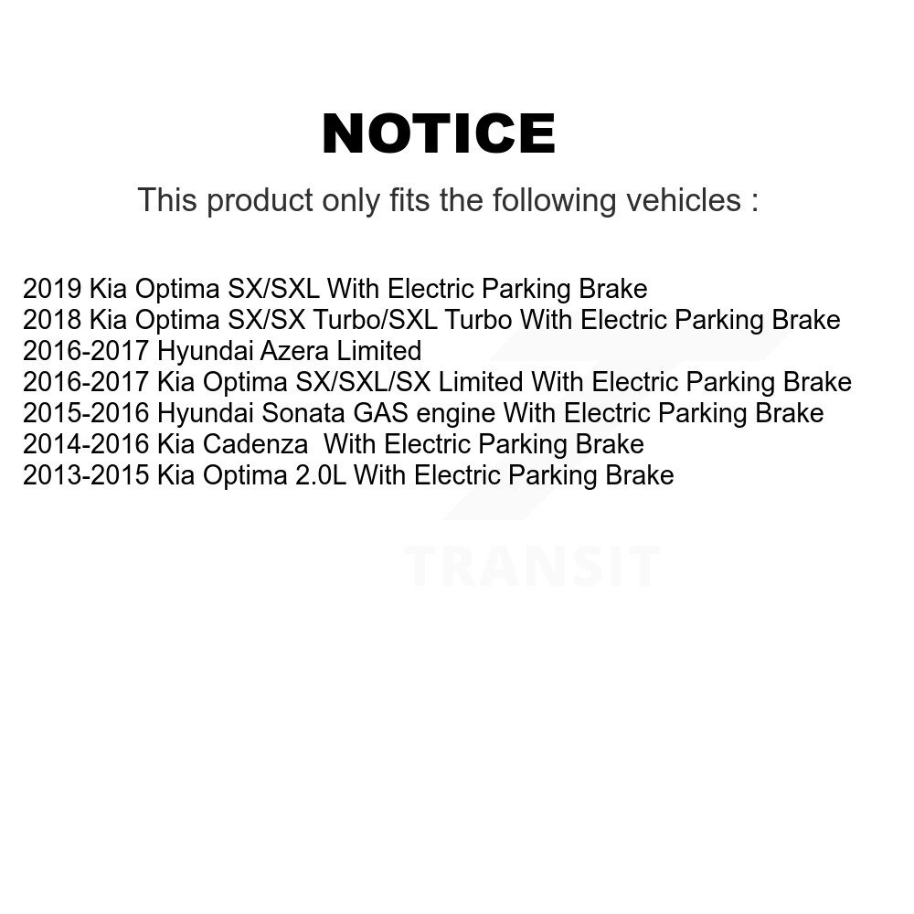 Front Rear Disc Brake Rotors Kit For Kia Optima Hyundai Sonata Cadenza Azera K8-101589 - Image 2