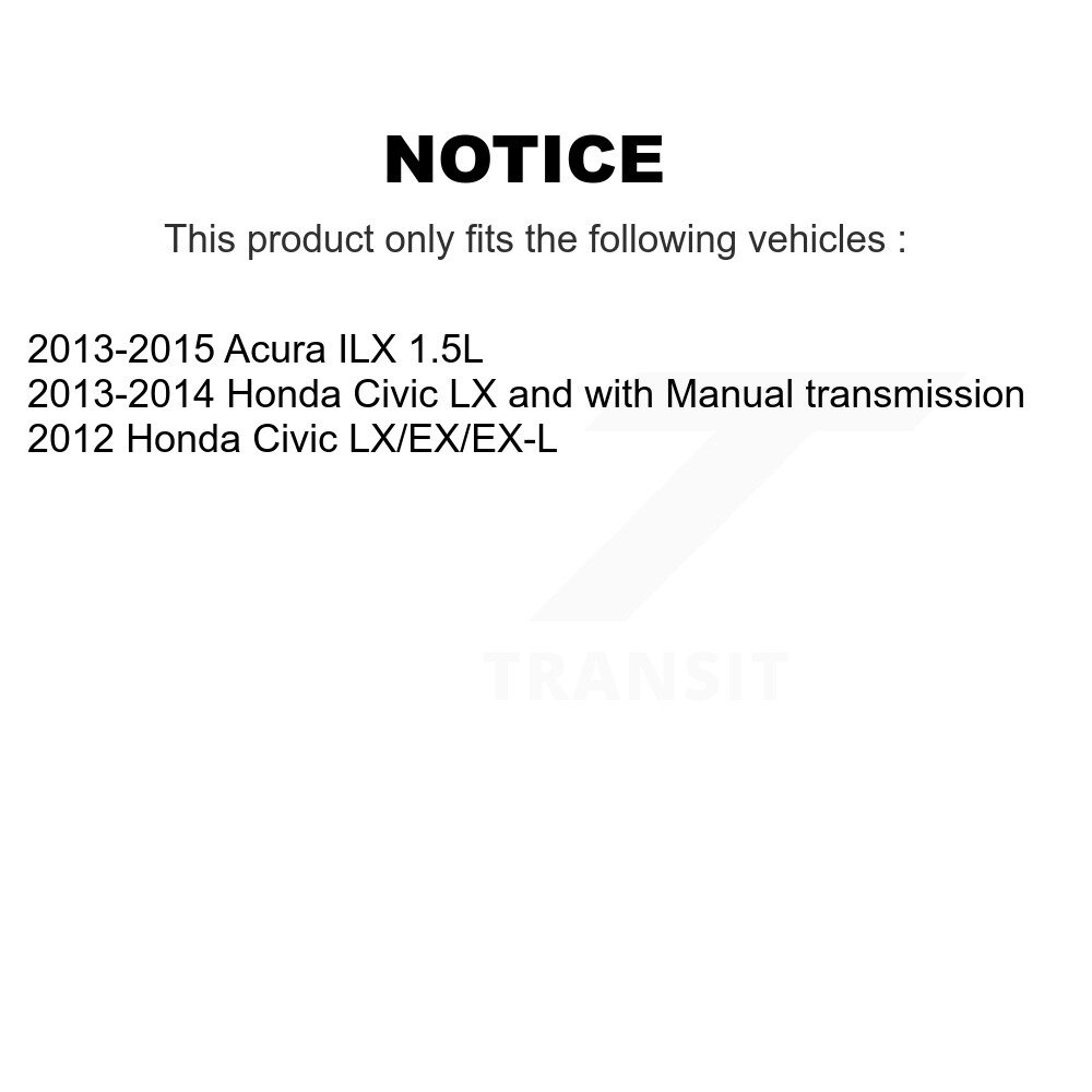 Front Rear Disc Brake Rotors Kit For Honda Civic Acura ILX K8-101598 - Image 2