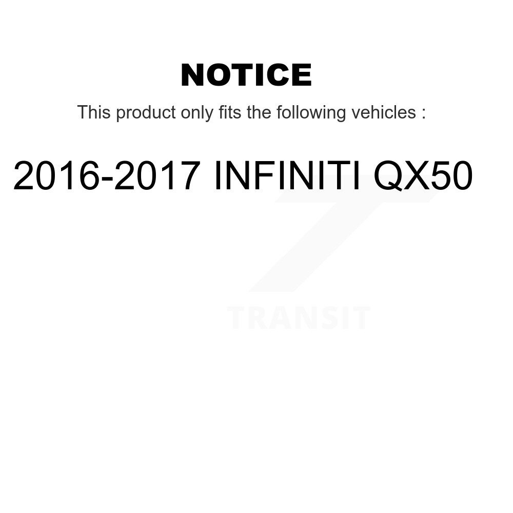 Front Rear Disc Brake Rotors Kit For 2016-2017 INFINITI QX50 K8-101620 - Image 2