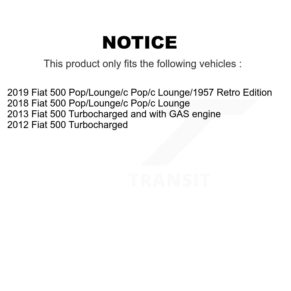 Front Rear Disc Brake Rotors Kit For Fiat 500 K8-101632 - Image 2