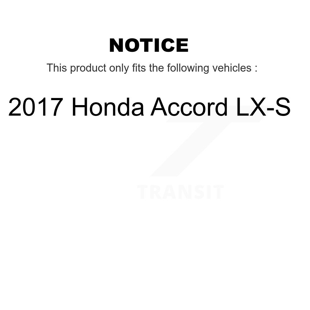 Front Rear Disc Brake Rotors Kit For 2017 Honda Accord LX-S K8-101643 - Image 2