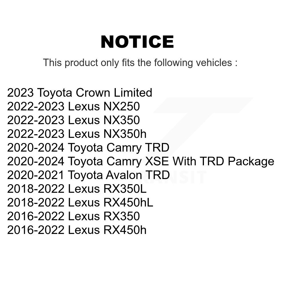 Front Brake Rotor Pair For Lexus Toyota RX350 Camry RX450h NX350h NX350 RX350L NX250 Crown K8-101760 - Image 2