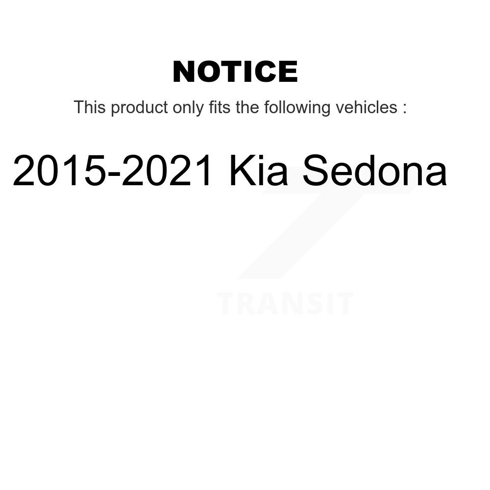 Front Disc Brake Rotors Pair For 2015-2021 Kia Sedona K8-101763 - Image 2