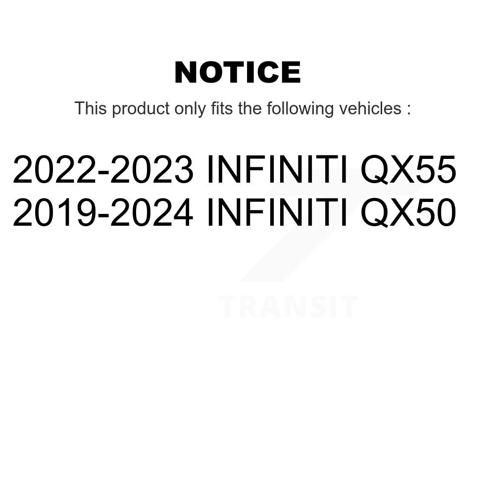 Front Disc Brake Rotors Pair For INFINITI QX50 QX55 K8-101771 - Image 2