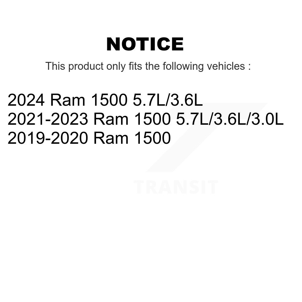 Rear Disc Brake Rotors Pair For Ram 1500 K8-101784 - Image 2