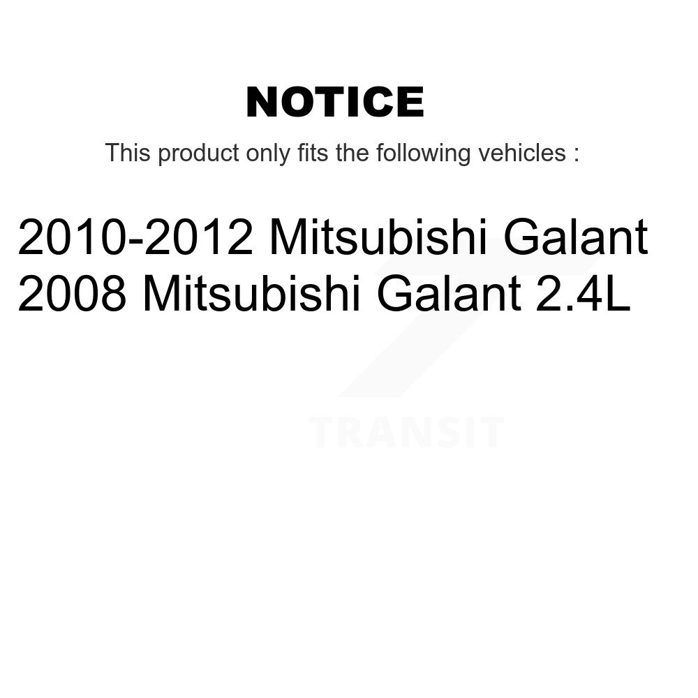 Front Disc Brake Rotors Pair For Mitsubishi Galant K8-101822 - Image 2