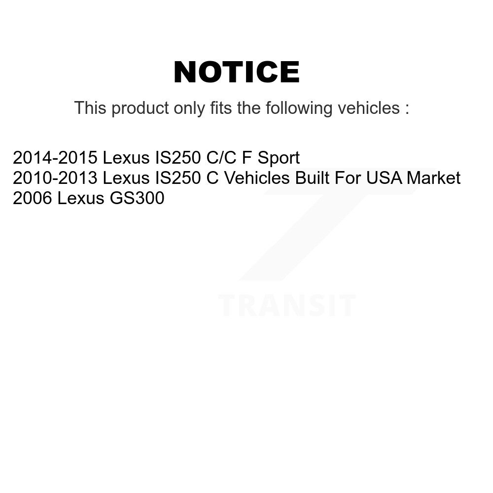 Front Rear Disc Brake Rotors Kit For Lexus IS250 GS300 K8-101834 - Image 2