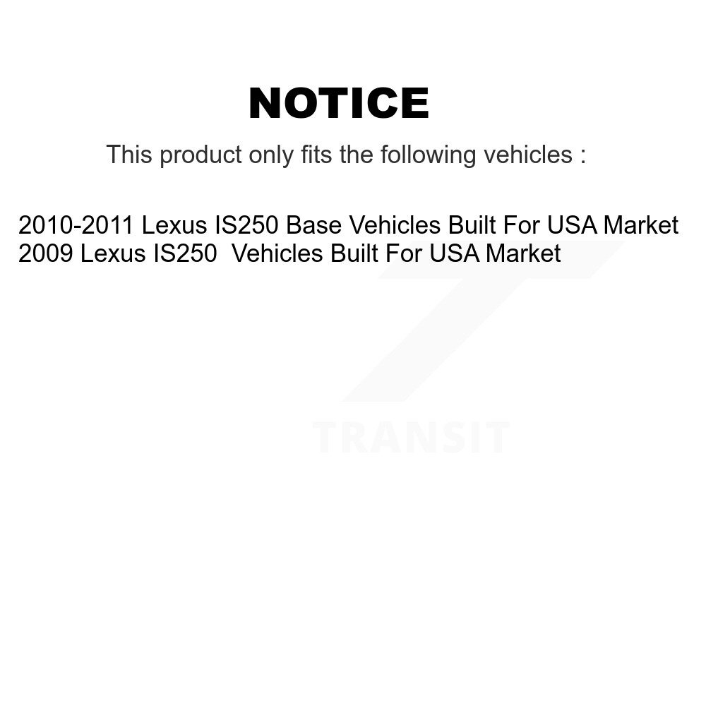 Front Rear Disc Brake Rotors Kit For Lexus IS250 Vehicles Built USA Market K8-101835 - Image 2