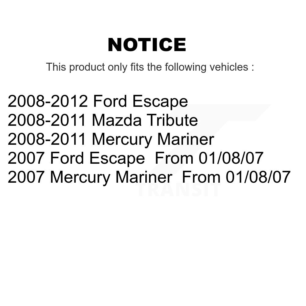 Rear Brake Drums Pair For Ford Escape Mazda Tribute Mercury Mariner K8-101858 - Image 2