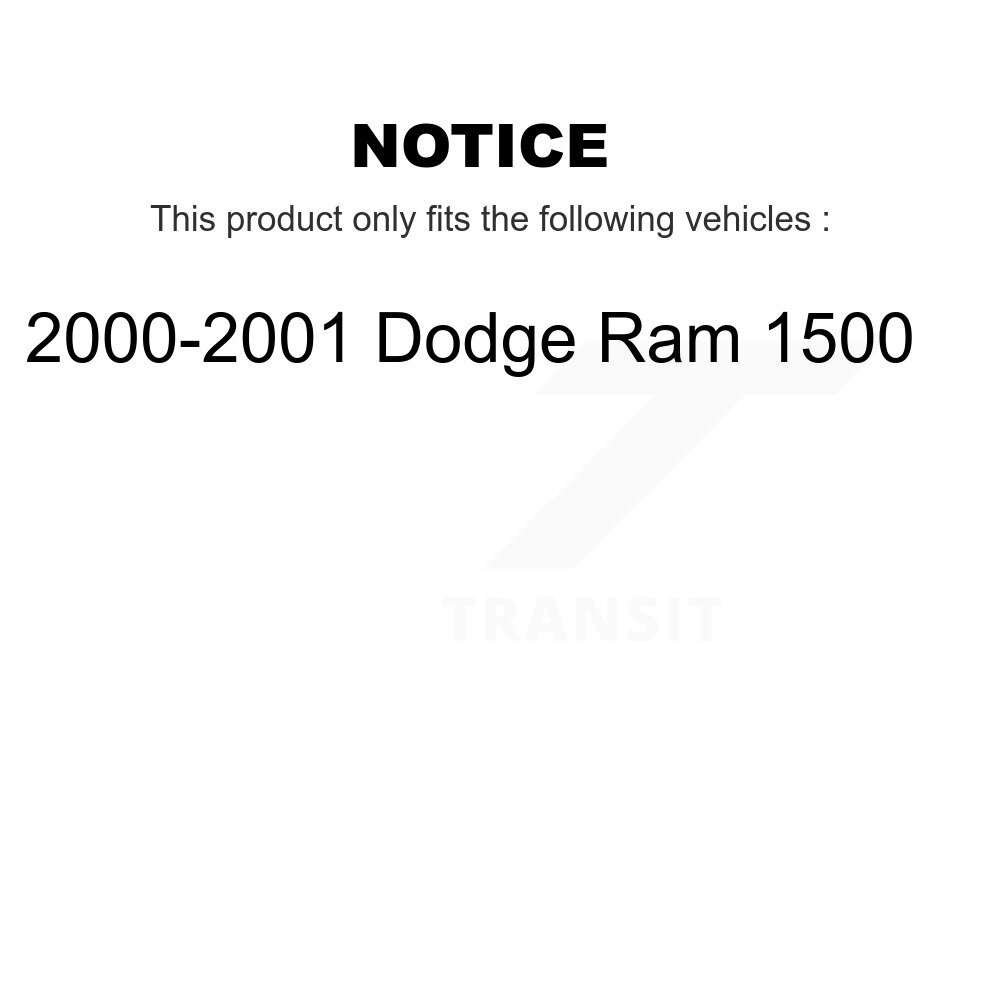 Rear Brake Drums Pair For 2000-2001 Dodge Ram 1500 K8-101866 - Image 2