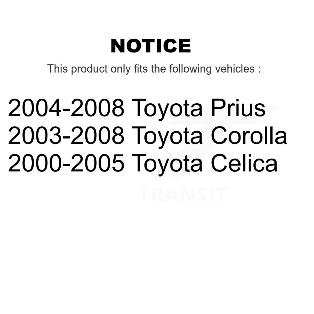 Rear Brake Drums Pair For Toyota Corolla Prius Celica K8-101881 - Image 2