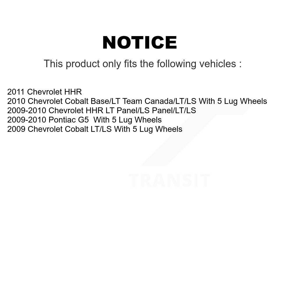 Rear Brake Drums Pair For Chevrolet Cobalt Pontiac G5 HHR K8-101882 - Image 2