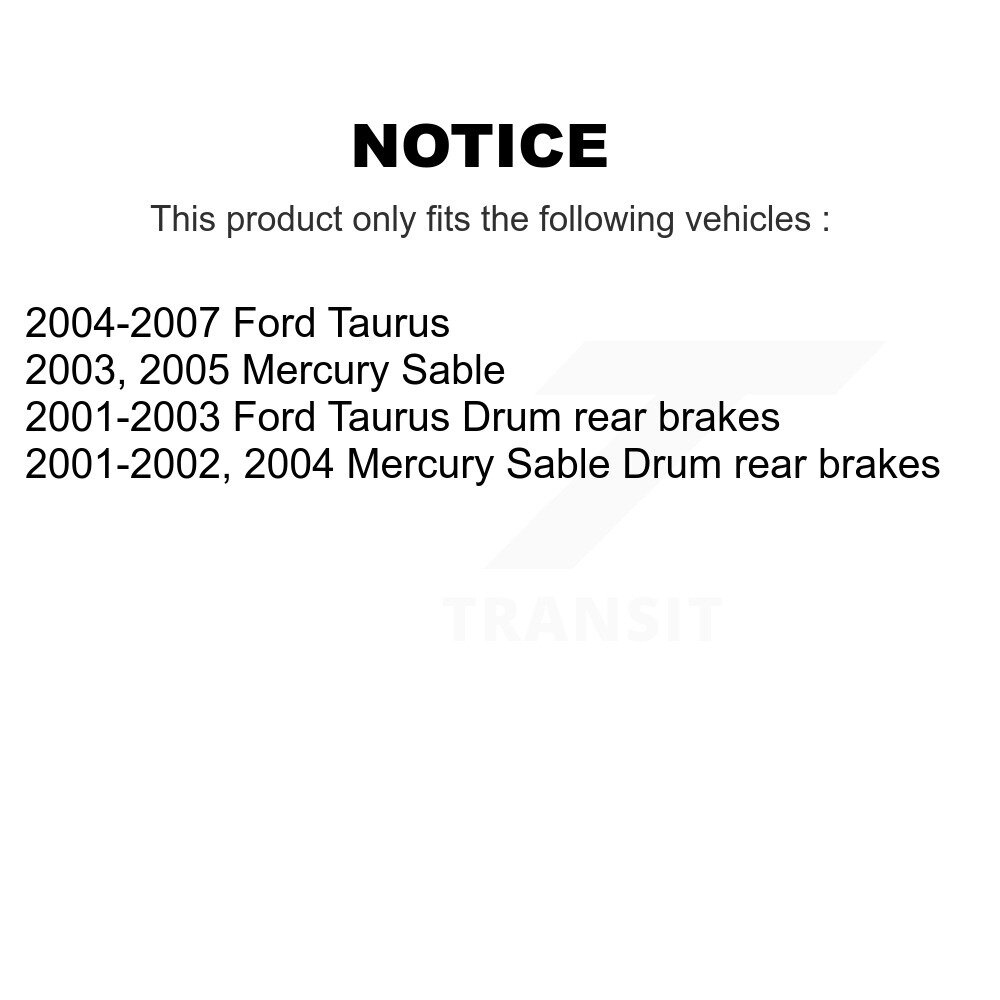 Rear Brake Drums Pair For Ford Taurus Mercury Sable K8-101901 - Image 2