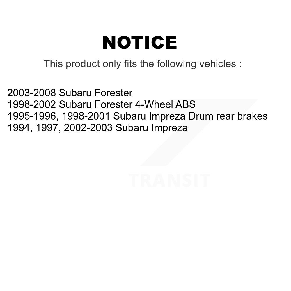 Rear Brake Drums Pair For Subaru Forester Impreza K8-101941 - Image 2