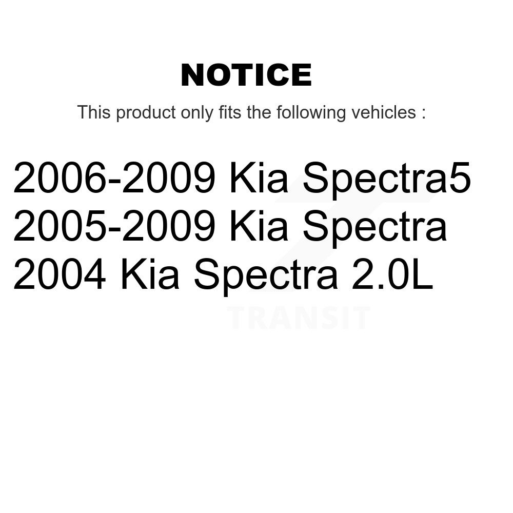 Rear Brake Drums Pair For Kia Spectra Spectra5 K8-101955 - Image 2