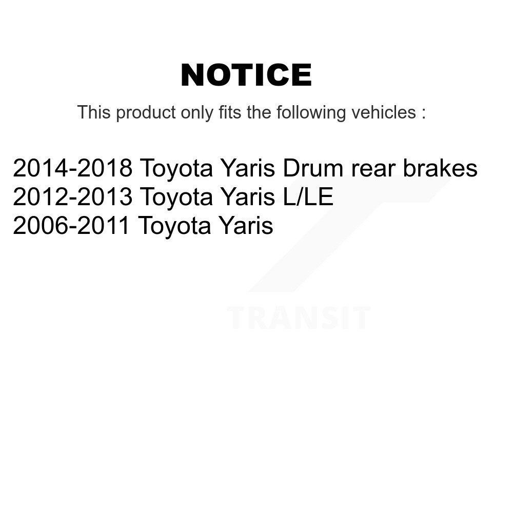 Front Rear Disc Brake Rotors Drums Kit For Toyota Yaris K8-101963 - Image 2