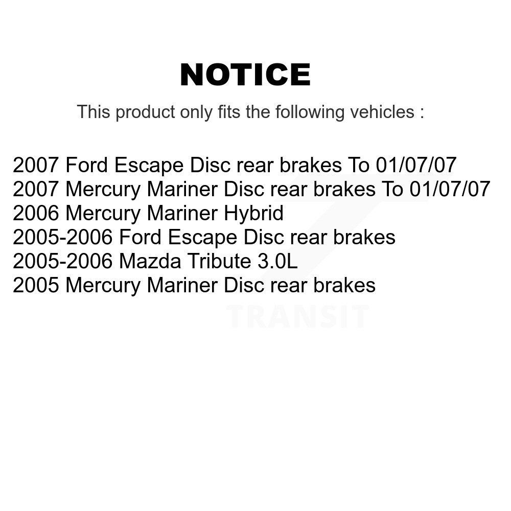 Front Rear Disc Brake Rotors Drums Kit For Ford Escape Mazda Tribute Mercury Mariner K8-102006 - Image 2