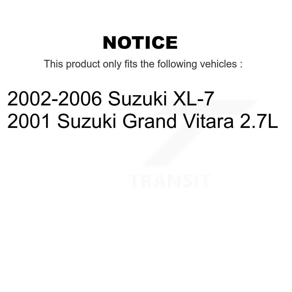 Front Rear Disc Brake Rotors Drums Kit For Suzuki XL-7 Grand Vitara K8-102044 - Image 2