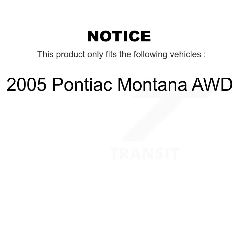Front Rear Disc Brake Rotors Drums Kit For 2005 Pontiac Montana AWD K8-102136 - Image 2