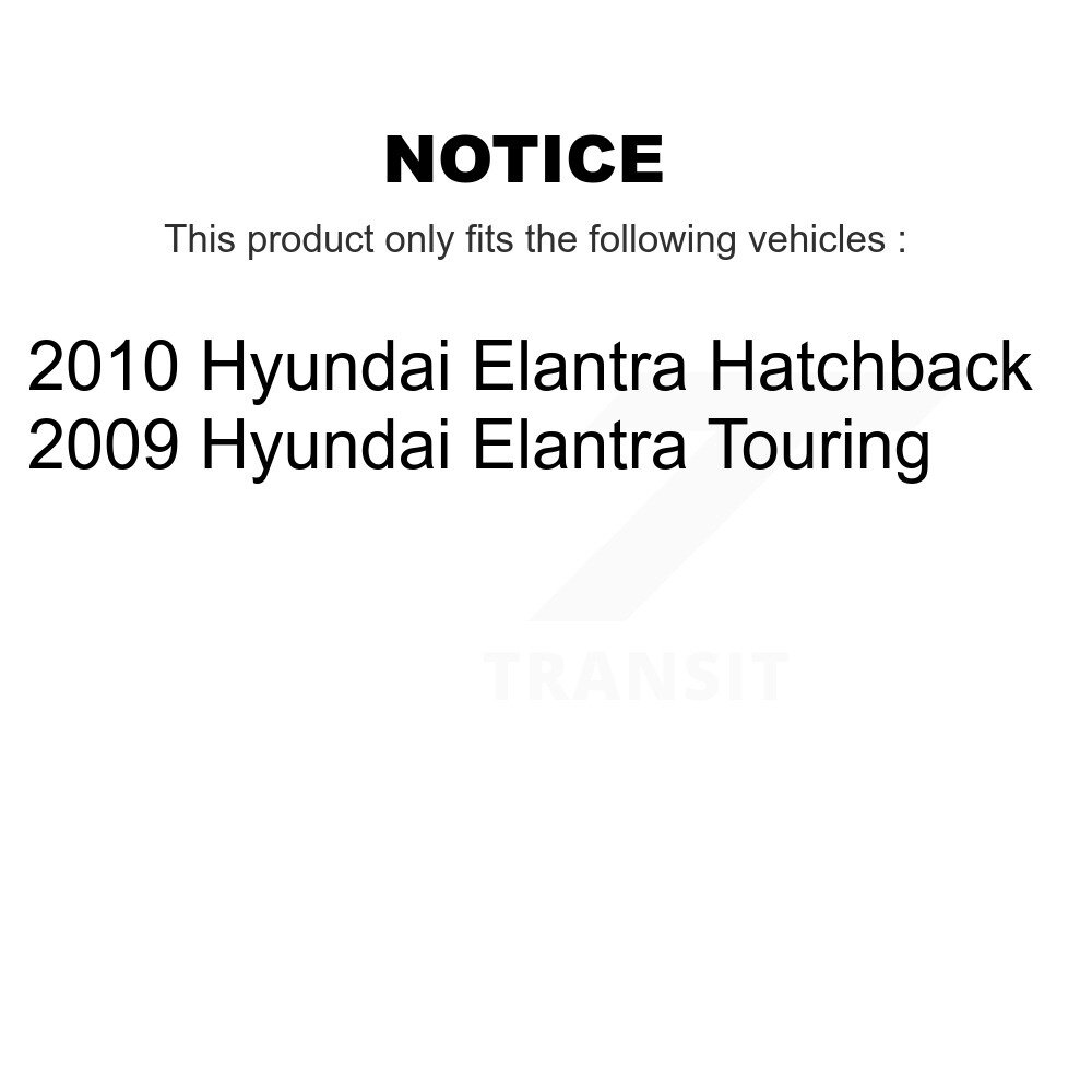 Front Rear Disc Brake Rotors Drums Kit For Hyundai Elantra K8-102163 - Image 2