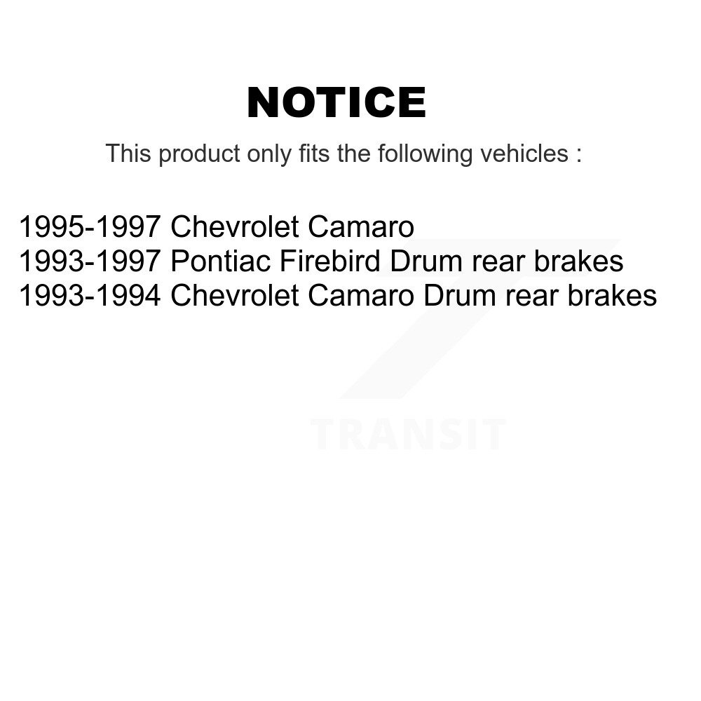Front Rear Disc Brake Rotors Drums Kit For Chevrolet Camaro Pontiac Firebird K8-102181 - Image 2