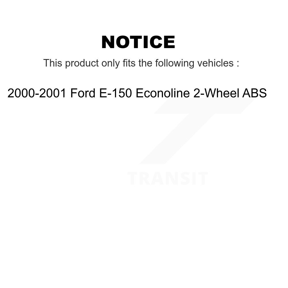 Front Rear Disc Brake Rotors Drums Kit For 2000-2001 Ford E-150 Econoline 2-Wheel ABS K8-102208 - Image 2