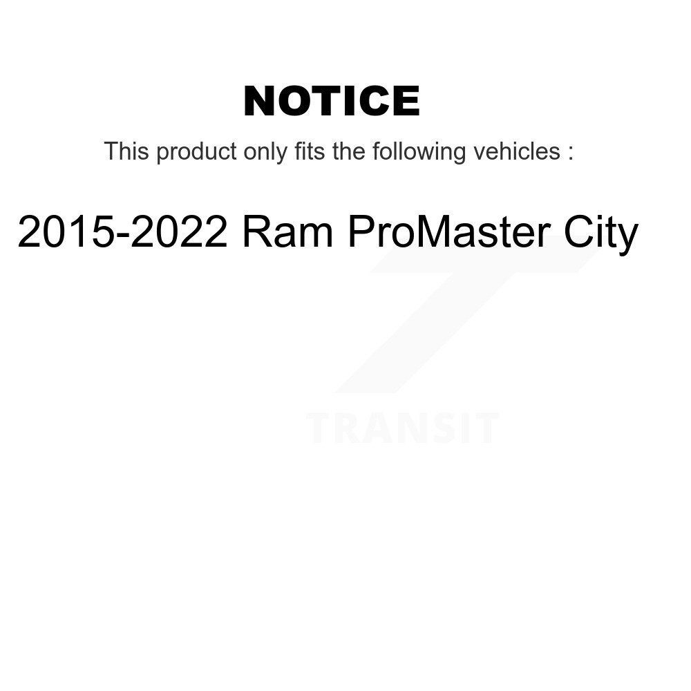 Rear Brake Drums Pair For 2015-2022 Ram ProMaster City K8-102223 - Image 2