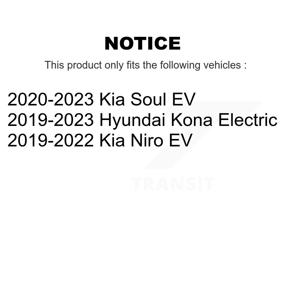 Front Rear Disc Brake Rotors Kit For Hyundai Kona Electric Kia Soul EV Niro K8-102234 - Image 2