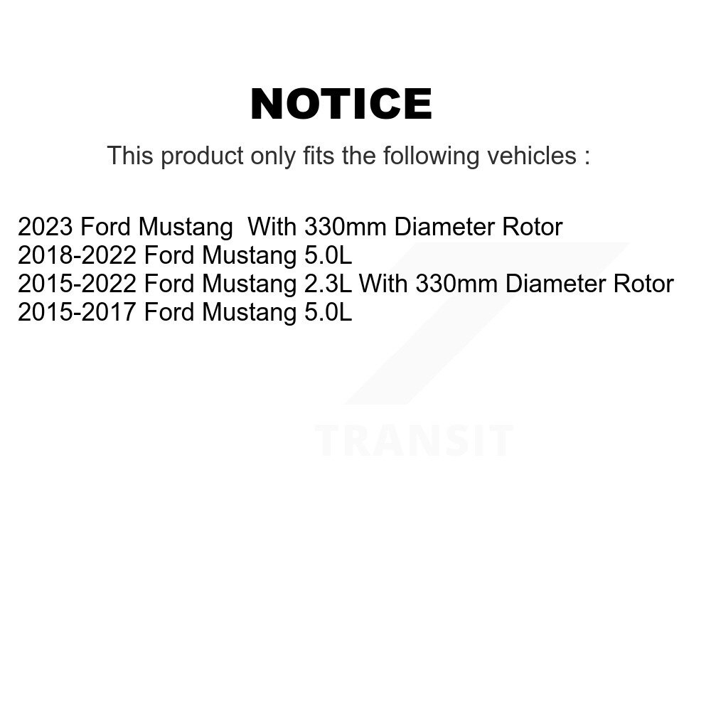 Rear Disc Brake Rotors Pair For Ford Mustang K8-102333 - Image 2