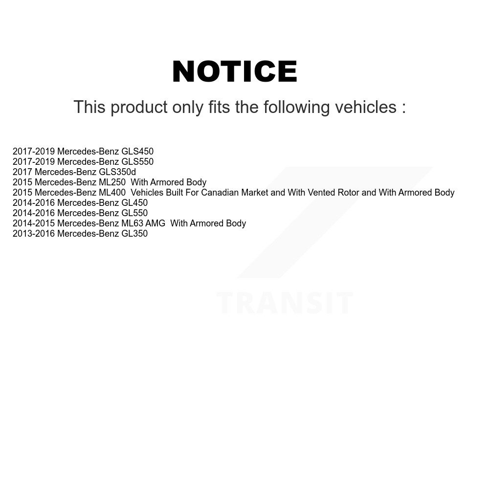 Rear Brake Rotors Pair For Mercedes-Benz GL350 GLS450 ML400 GLS550 GL550 GL450 ML63 AMG K8-102334 - Image 2