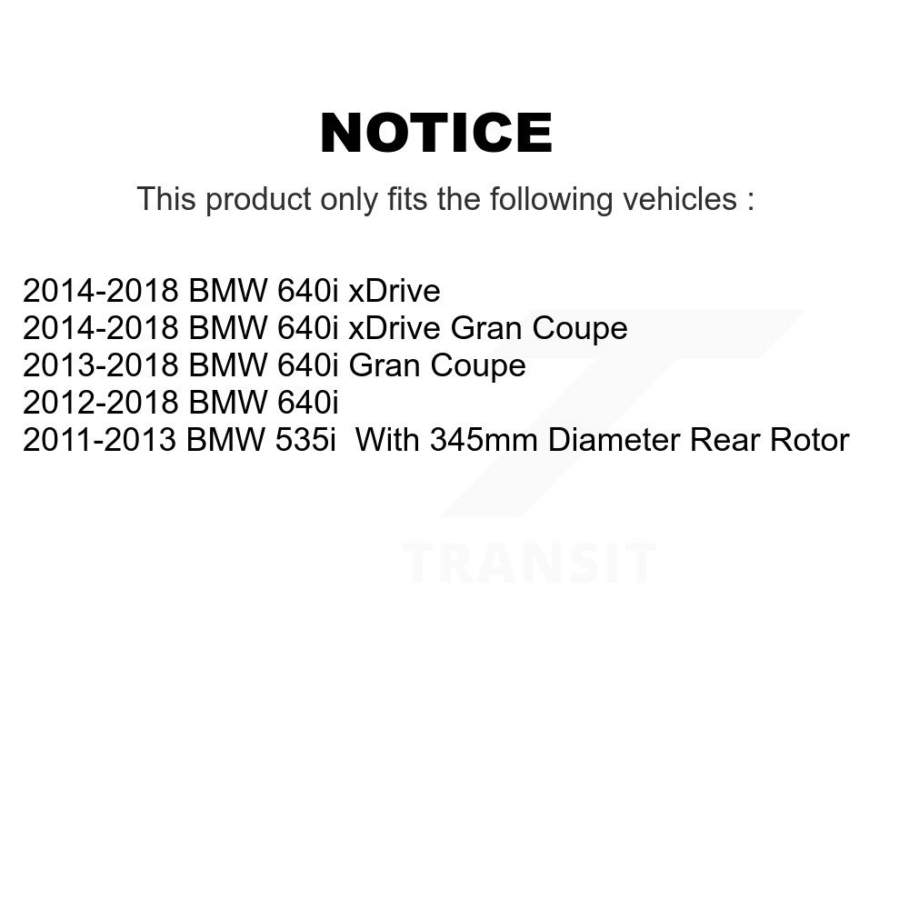 Front Rear Disc Brake Rotors Kit For BMW 640i xDrive Gran Coupe 535i K8-102362 - Image 2
