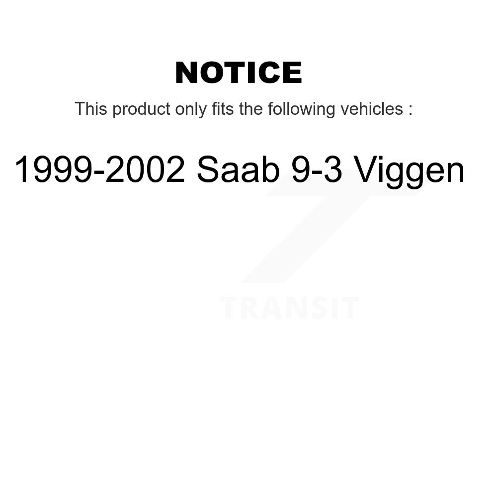 Front Rear Disc Brake Rotors Kit For 1999-2002 Saab 9-3 Viggen K8-102420 - Image 2