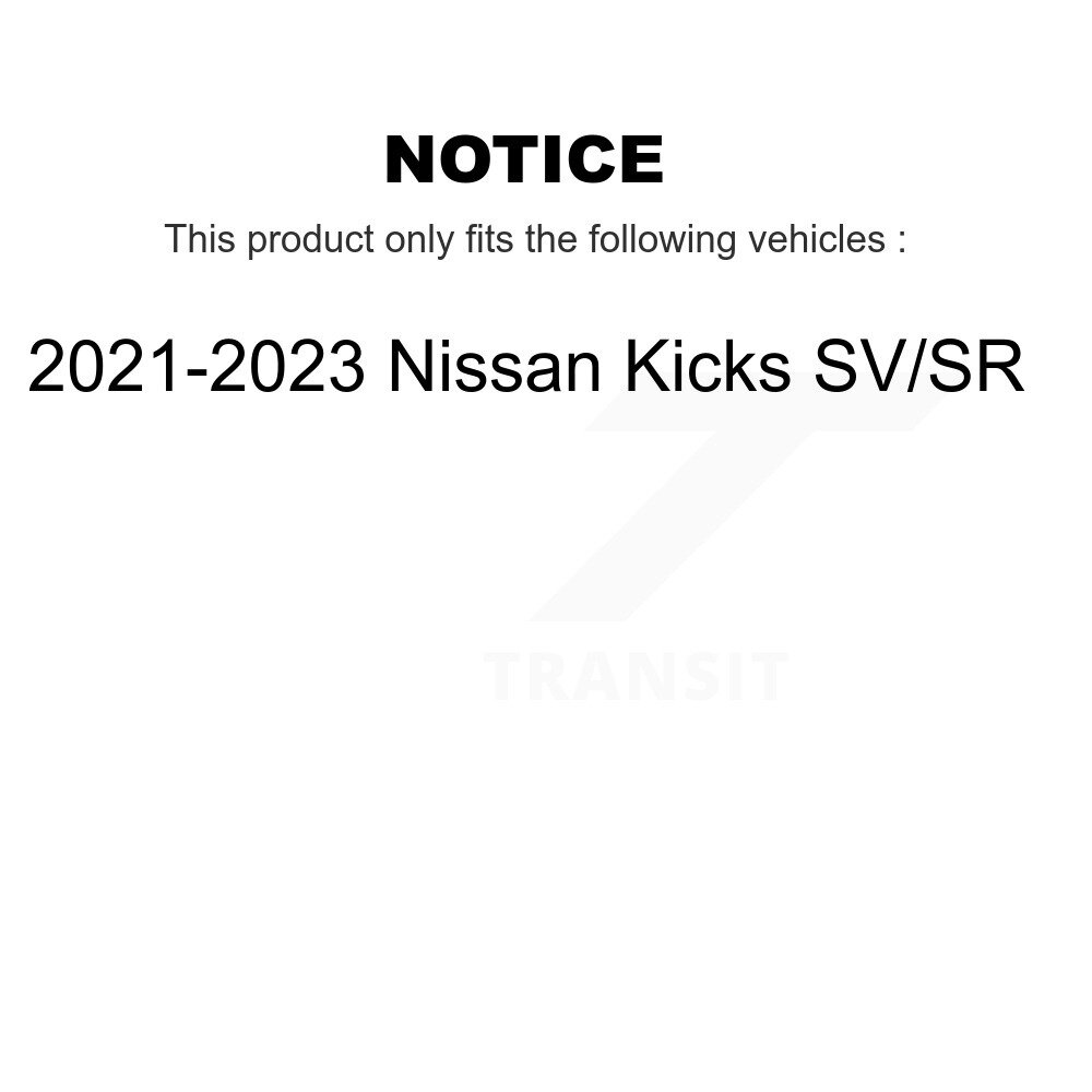 Front Rear Disc Brake Rotors Kit For 2021-2023 Nissan Kicks SV SR K8-102492 - Image 2