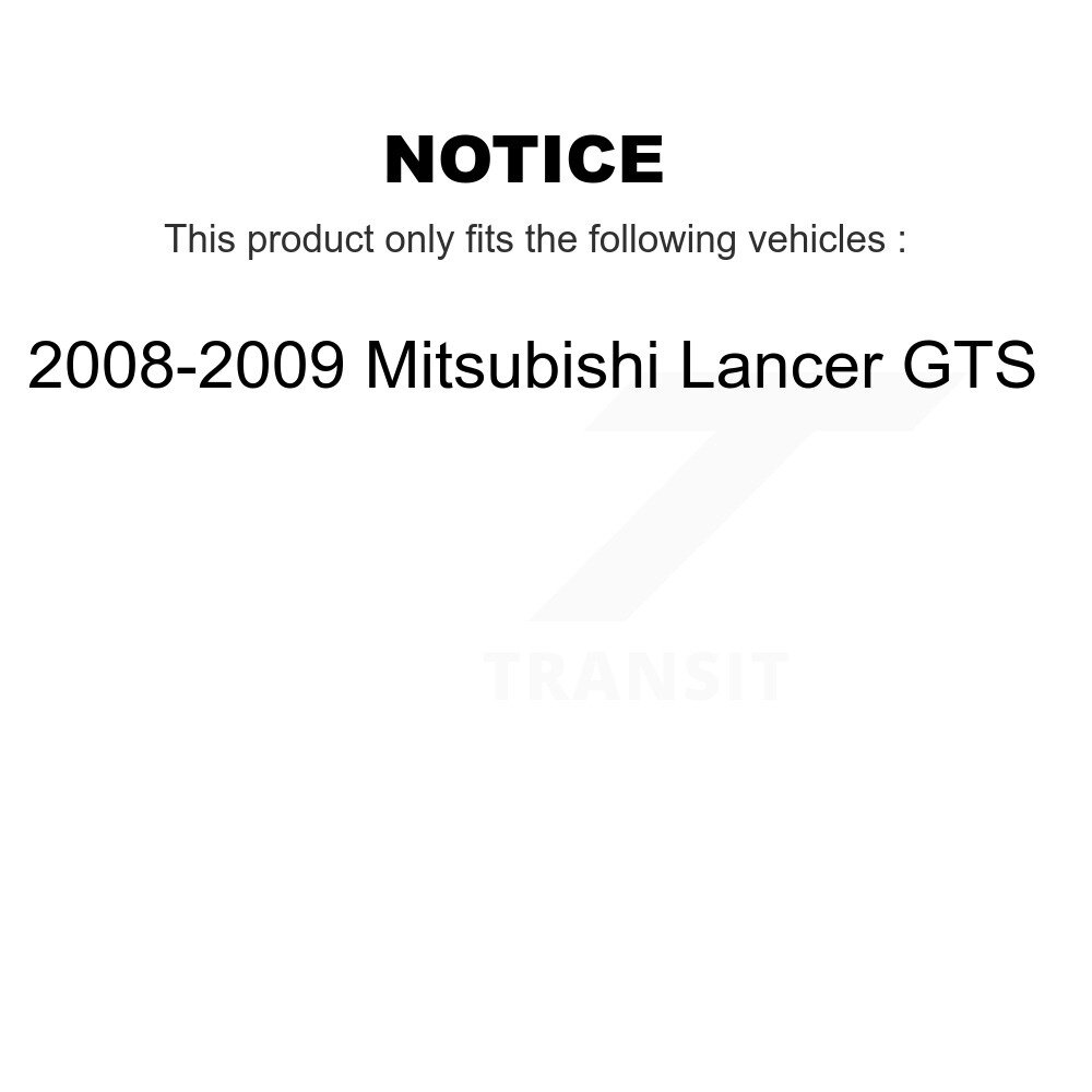 Front Rear Disc Brake Rotors Drums Kit For 2008-2009 Mitsubishi Lancer GTS K8-102514 - Image 2