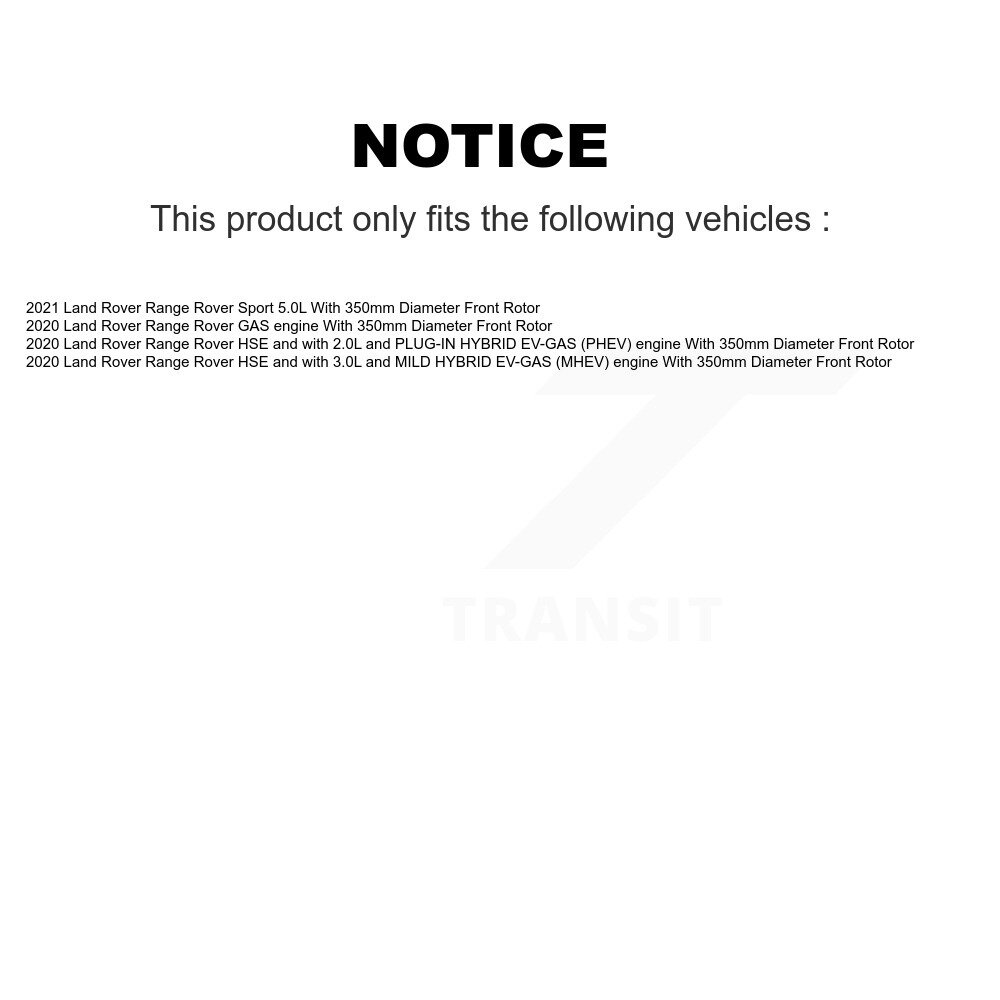 Front Rear Disc Brake Rotor Kit For Land Rover Range Sport With 350mm Diameter K8-102534 - Image 2